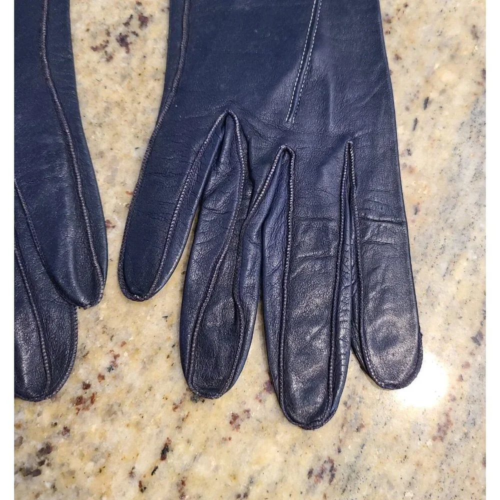 Vintage Size 6.5 Small Black Leather Formal 10